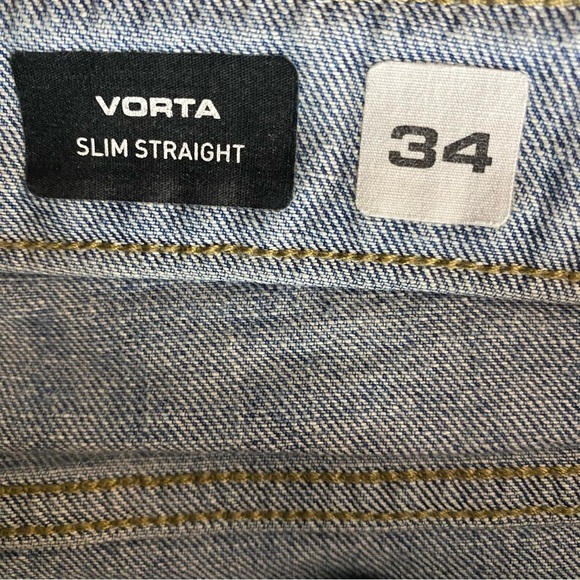 Volcom Vorta Slim Straight Jeans Mens 34x30 Medium Wash Skateboard 2000s - Picture 3 of 10